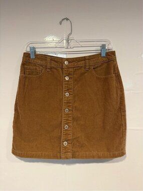 Hollister Button-Front Corduroy Skirt